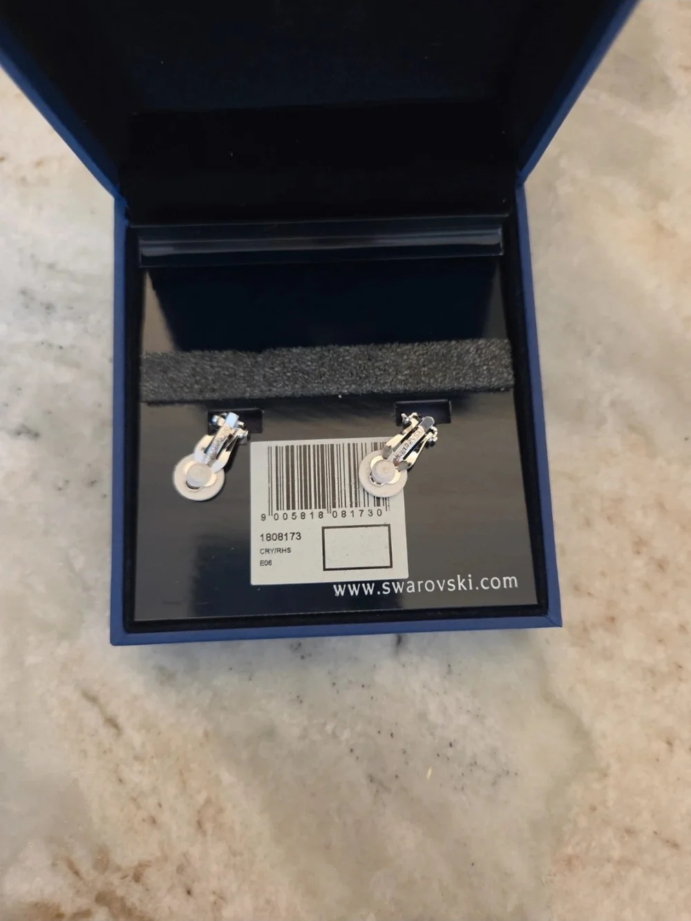 Swarovski Silver Crystal Knot Stud Earrings